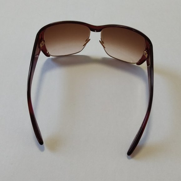 Tom Ford KELLAN Sunglasses Plastic TF 90  Gold T Logo Burgundy Brown Red main image 4
